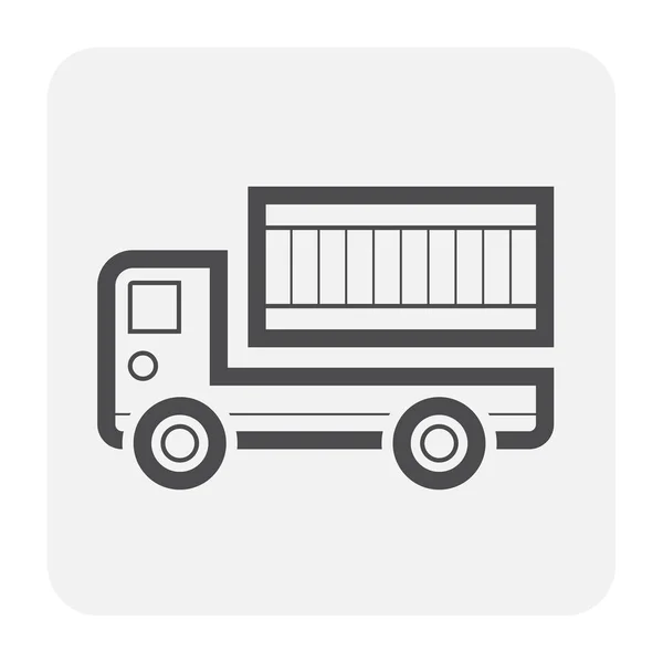 Φορτηγό Και Φορτίο Εικονίδιο Κοντέινερ Για Μεταφορές Εμπορευμάτων Ναυτιλία Σχεδιασμού — Διανυσματικό Αρχείο