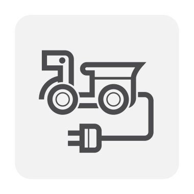 Beyaz yeşil enerji simgesini.