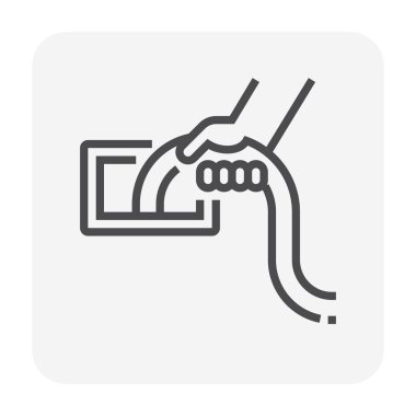 Hava temizleme ikonu, 64x64 Mükemmel piksel ve düzenlenebilir vuruş.