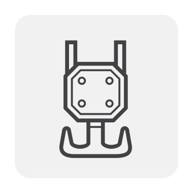 Vinç kanca simgesi Beyaz.