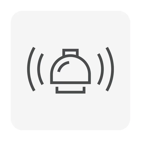 Fire Alarm Icon Design Black Outline — Stock Vector