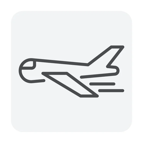 Airplane Icon Design Shipping Work Editable Stroke — Stock Vector