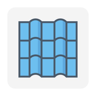 Çatı kaplama malzemesi simgesi tasarım.