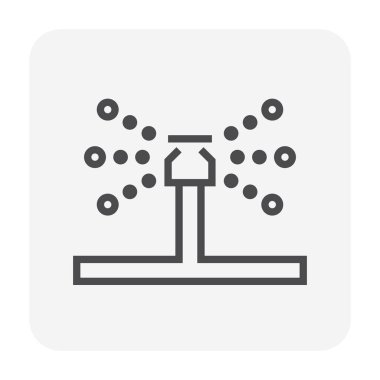 Yangın yağmurlama aygıt simgesini, 64 x 64 piksel ve düzenlenebilir kontur.