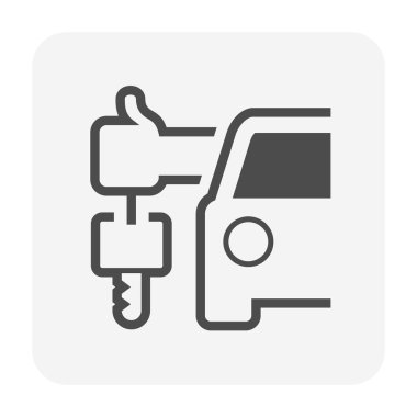 İkinci el araç iş tasarım kullanılmış araba ve bayilik simgesi.