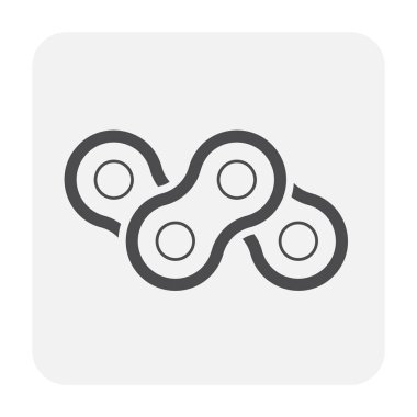 Motor bölümü ve ekipman simgesi tasarım, siyah ve anahat.