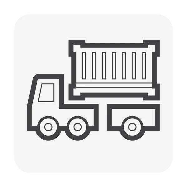 Cargo Container Box Icon Shipping Transportation Work Design — Stock Vector