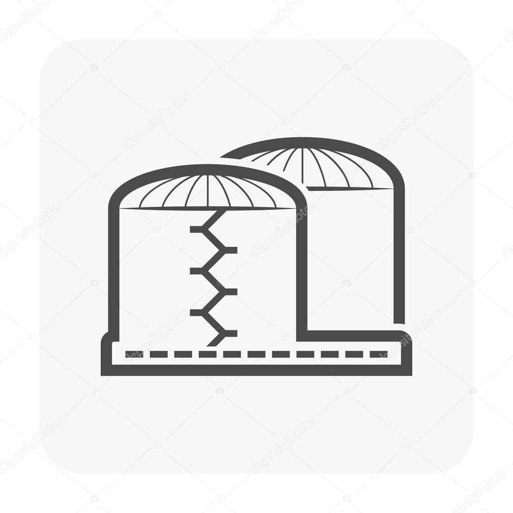 Gas Tank Storage Icon Black Color — Stock Vector © roncivil 243778120
