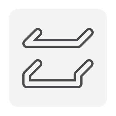 Küpeşte simgesi, 64 x 64 mükemmel piksel ve düzenlenebilir kontur.