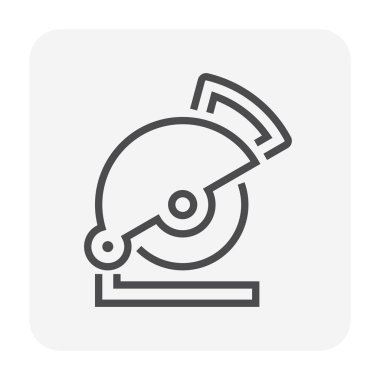 Çelik kesme aracı simgesi, 64x64 Mükemmel piksel ve düzenlenebilir vuruş.