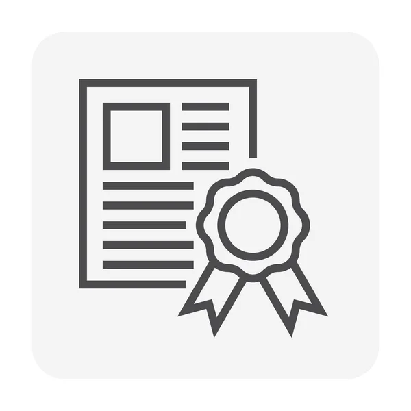 Ícone Certificado Trabalho Soldagem Pixel Perfeito 64X64 Curso Editável — Vetor de Stock