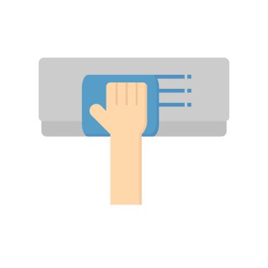 Klima ve temizlik iş simgesi.