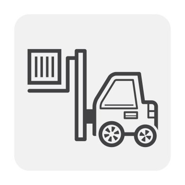 Beyaz simgesine forklift.