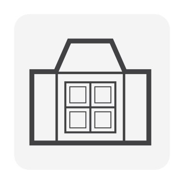 Kargo konteyner ve nakliye ve taşıma için kutusu simgesi tasarım çalışmaları.