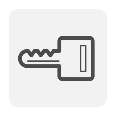 Beyaz araba anahtar simgesine.