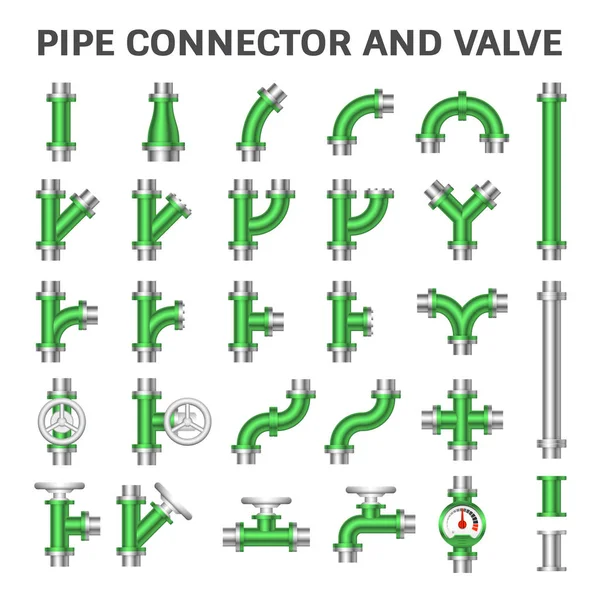 Connettore vettoriale tubo — Vettoriale Stock
