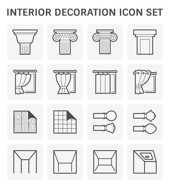 Icône de décoration intérieure — Image vectorielle