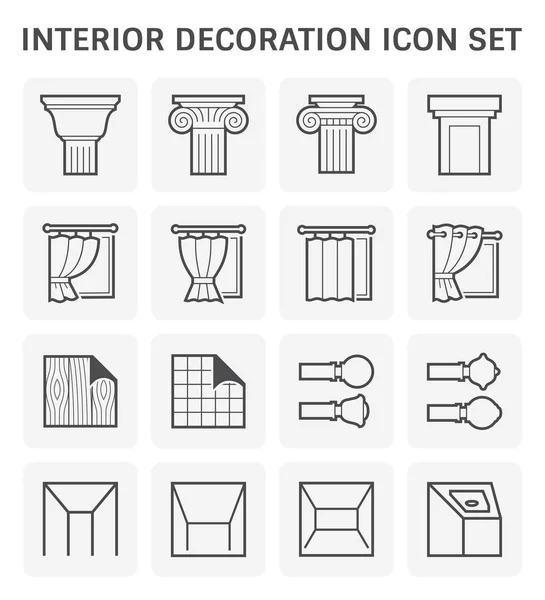 Interior decoration icon — Stock Illustration Interior decoration icon Vector Graphics