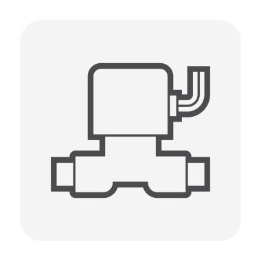 Solenoid simgesi siyah 