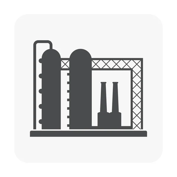 Icona di fabbrica nera — Vettoriale Stock