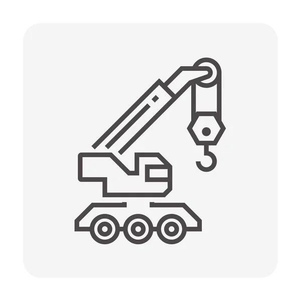 Mobiele kraan pictogram — Stockvector