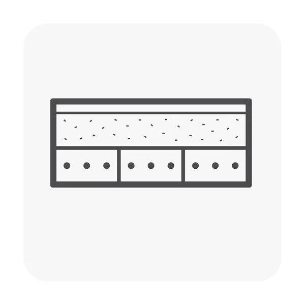 Plattensymbol schwarz — Stockvektor