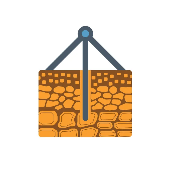Icono de ensayo del suelo — Vector de stock