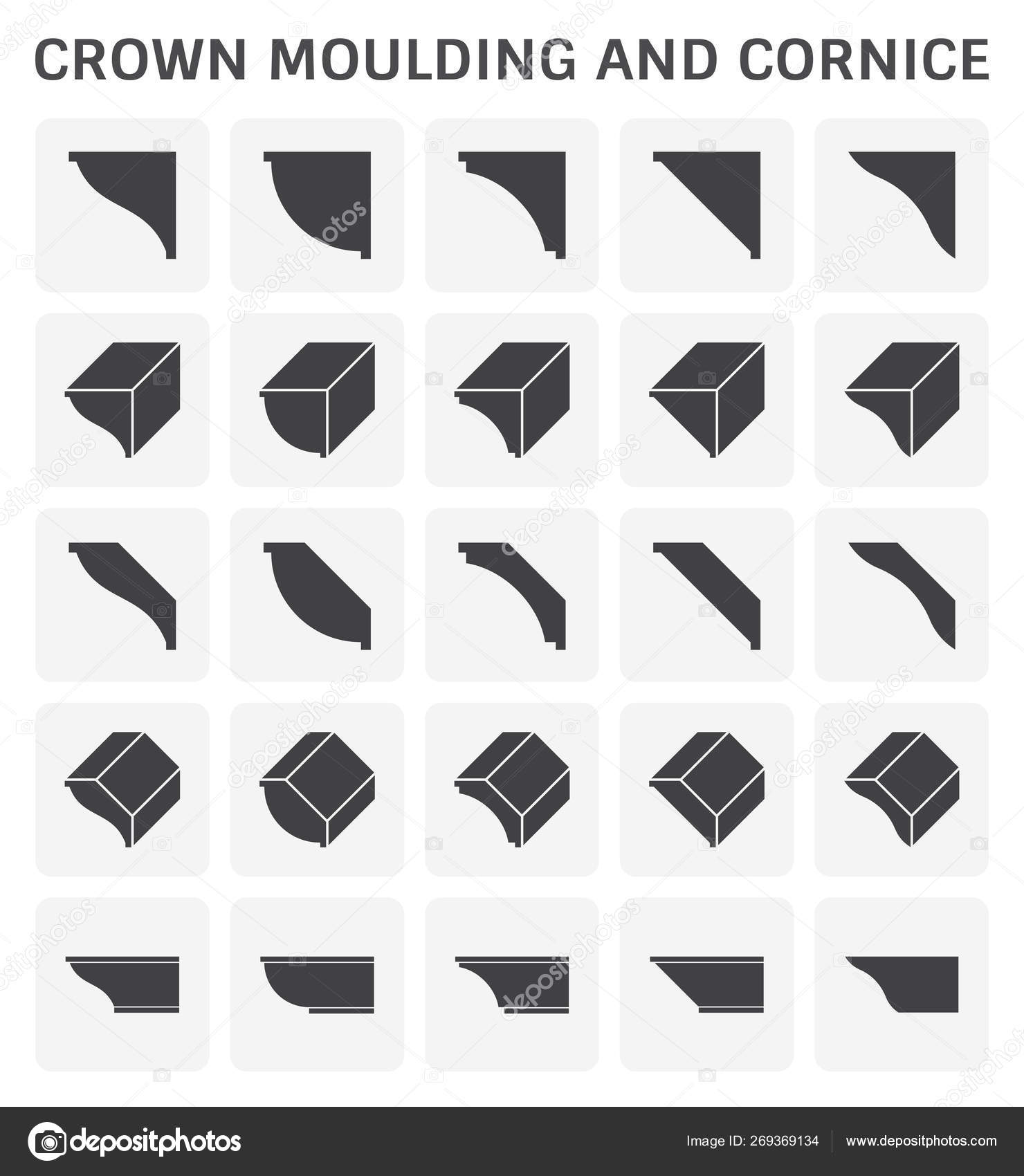 Crown Moulding Cornice Stock Vector C Roncivil 269369134