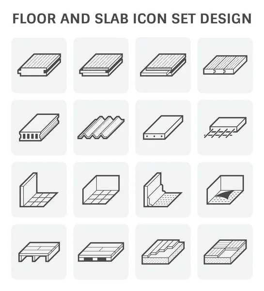 Piso icono de losa — Archivo Imágenes Vectoriales