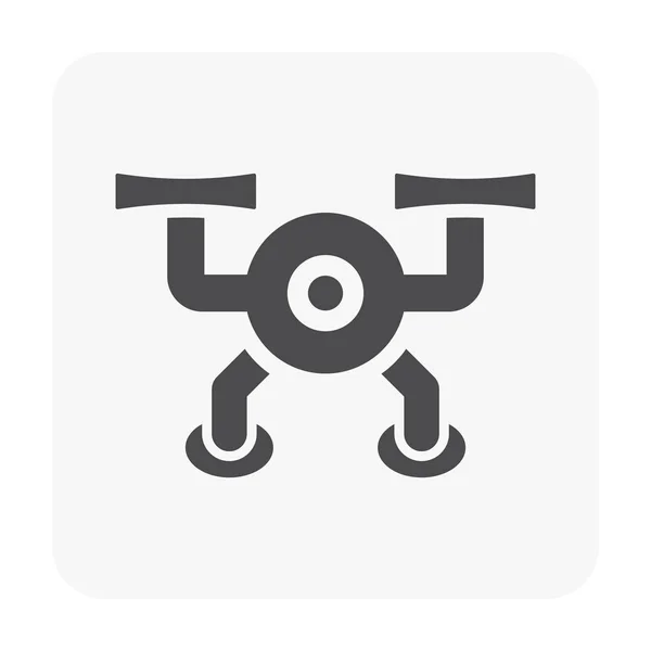 Drone icon black — Stock Vector