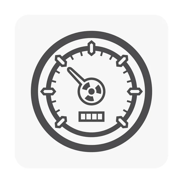 Gauge Meter Pictogram Wit — Stockvector