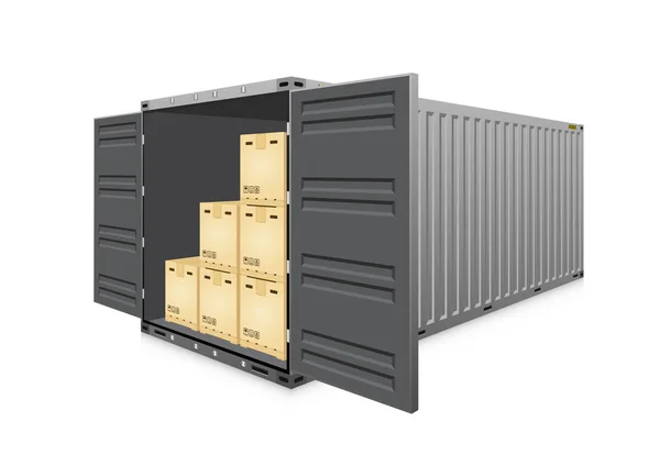 Вантажний контейнер вектор — стоковий вектор