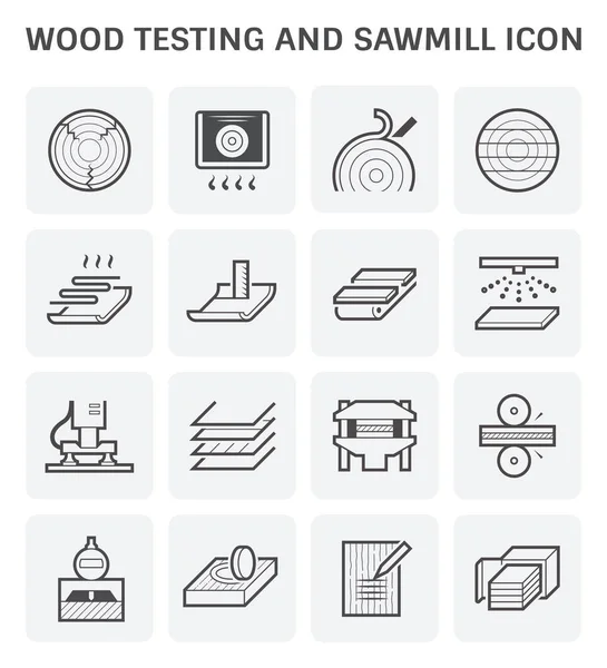 Hout-houtzagerij-pictogram — Stockvector