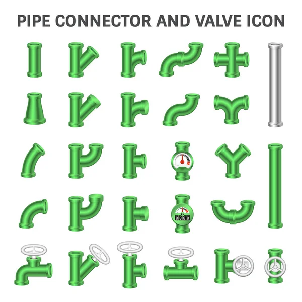 Vector de conector de tubería — Vector de stock