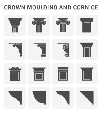 crown moulding cornice clipart