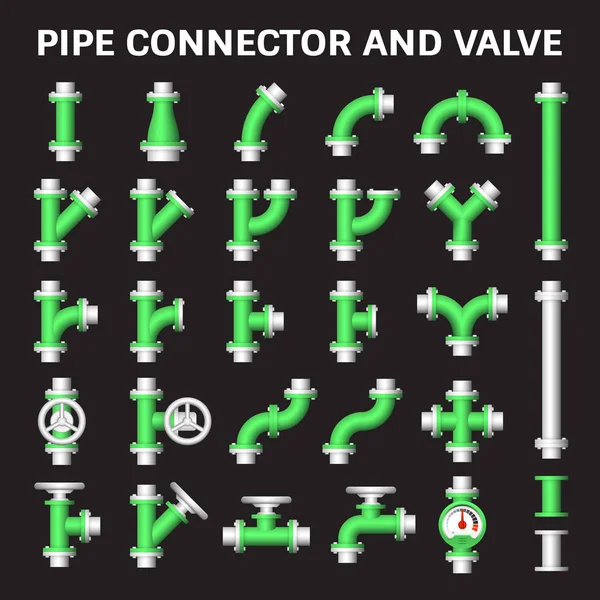 Icône de connecteur de tuyau — Image vectorielle