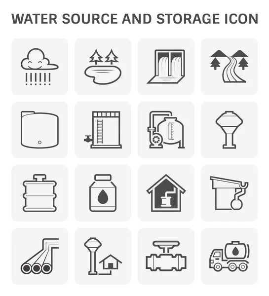 Icono fuente de agua — Vector de stock