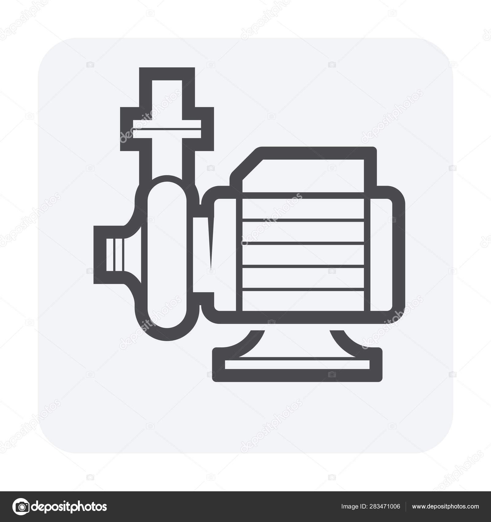 Electric Water Pump Steel Pipe Water Distribution Isolated White