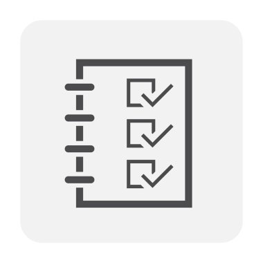 Denetim listesi simge siyah 