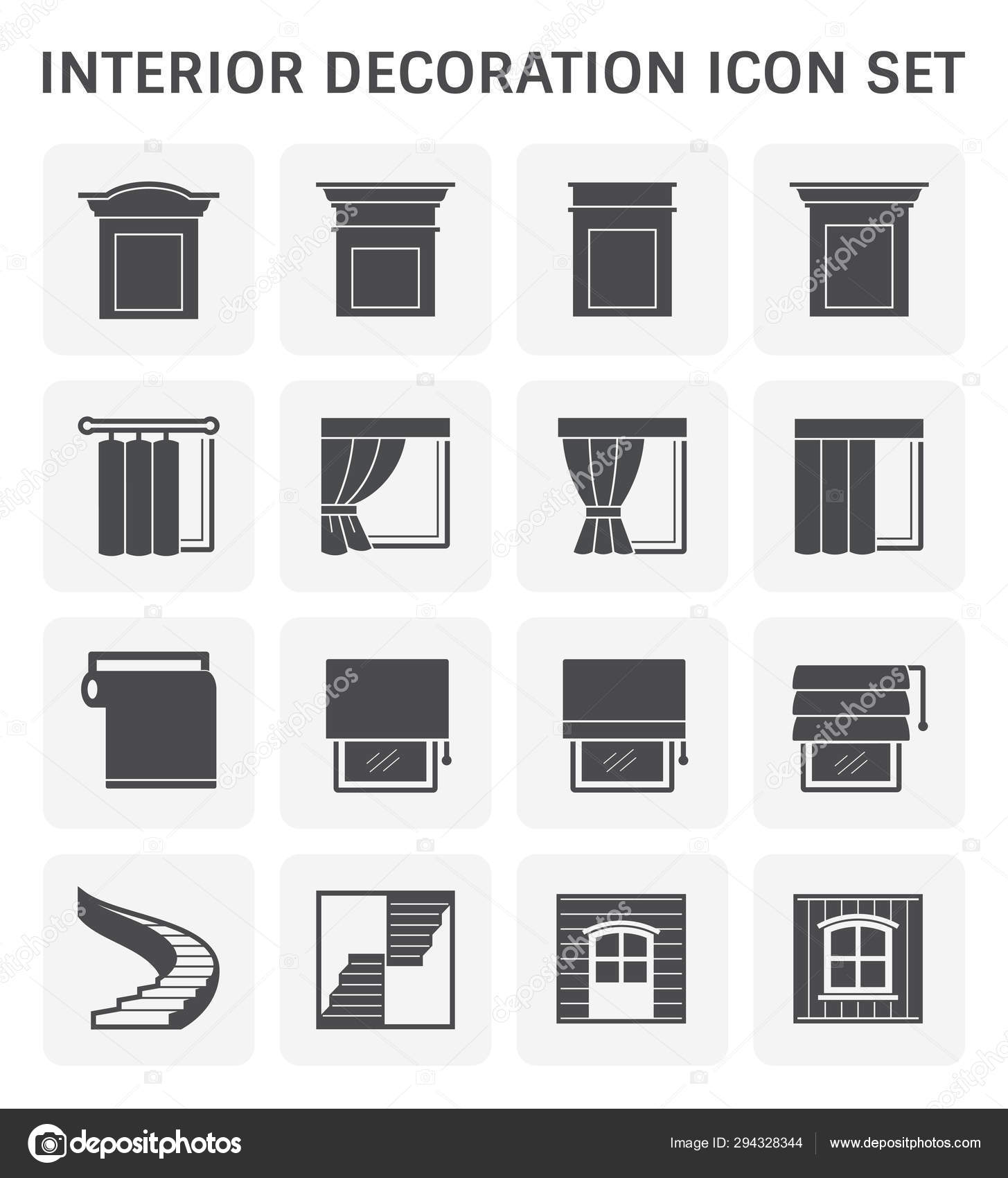 Interior decoration icon \u2014 Stock Vector © roncivil 294328344