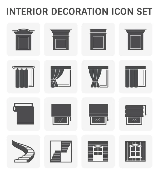 Icono de decoración interior — Vector de stock