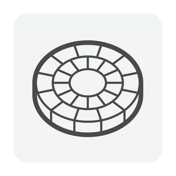 Cihlové podlaze ikona — Stockový vektor