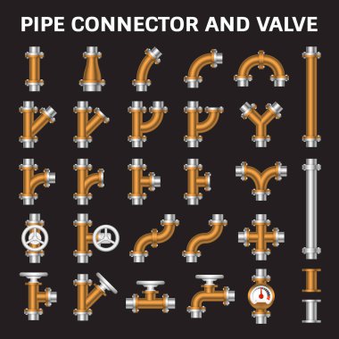 Boru bağlayıcı vektör