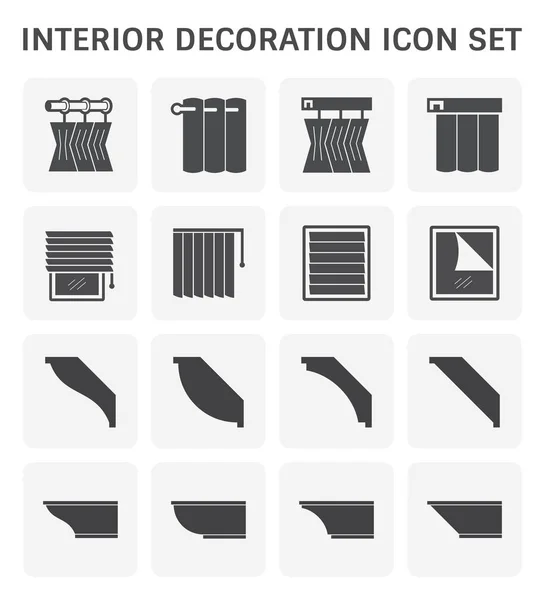 Icono de decoración interior — Vector de stock