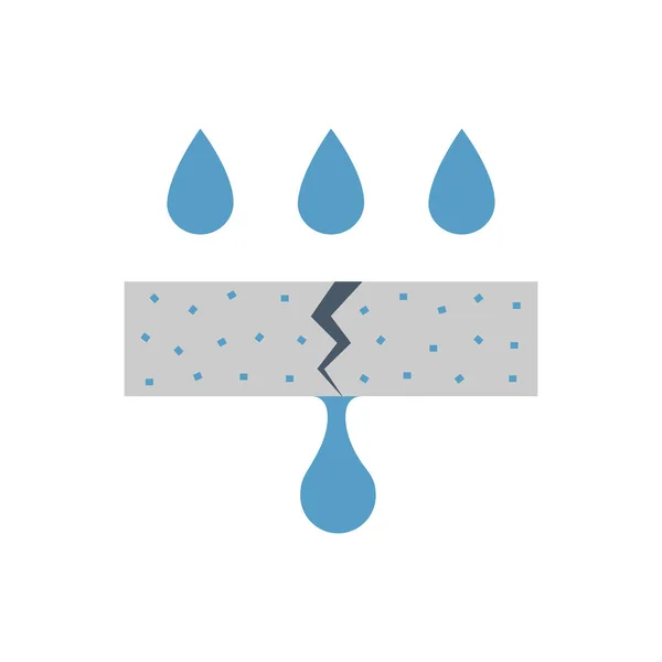 Waterproof water leak icon — Stock Vector