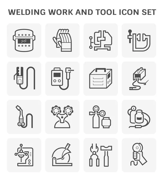 Lassen van werk-pictogram — Stockvector