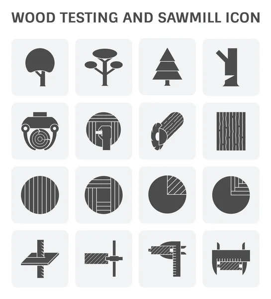 Hout-houtzagerij-pictogram — Stockvector