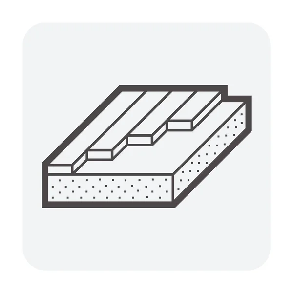 Houten vloer pictogram — Stockvector