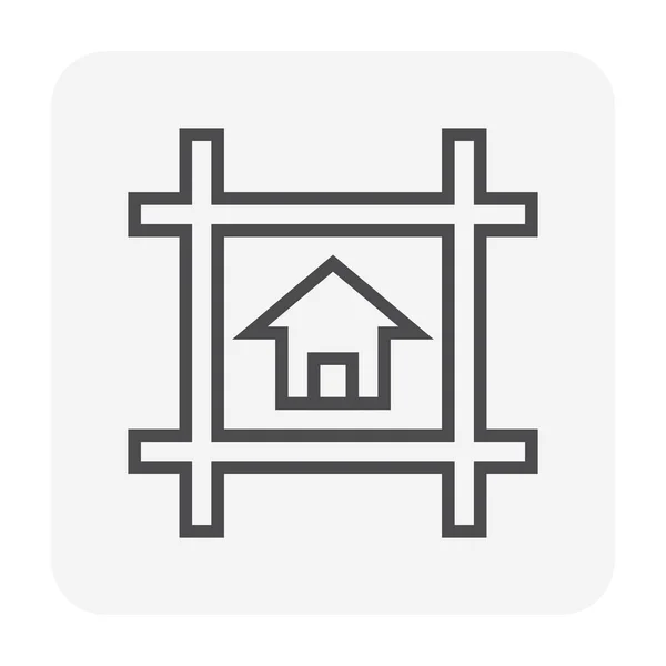 Icono de bienes raíces — Vector de stock