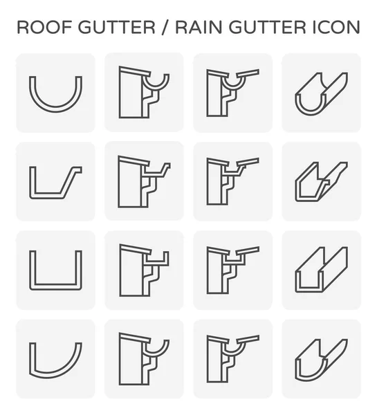 屋根雨樋アイコン — ストックベクタ